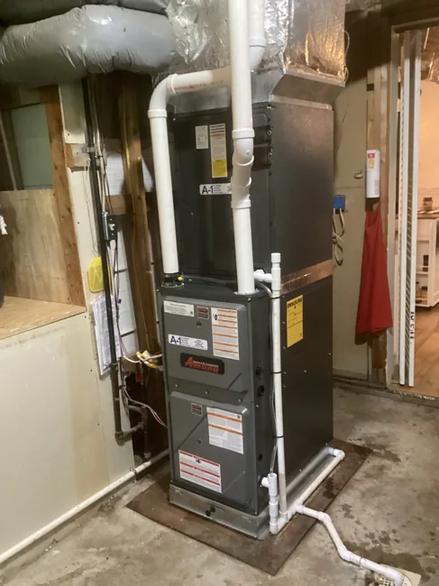 Amana variable speed furnace installation by A-1 Plumbing Heating Cooling Electrical