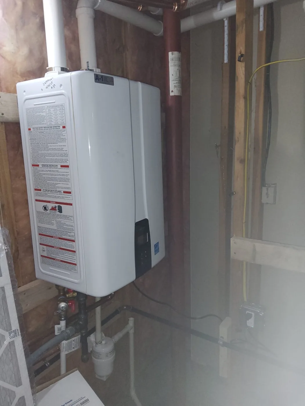 Navien - Tankless Water Heater Install 8 by A-1 Plumbing Heating Cooling Electrical