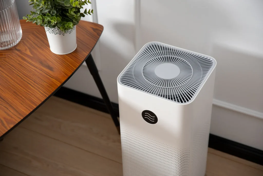 Air purifier, cleaner in living room, PM 2.5 dust protection