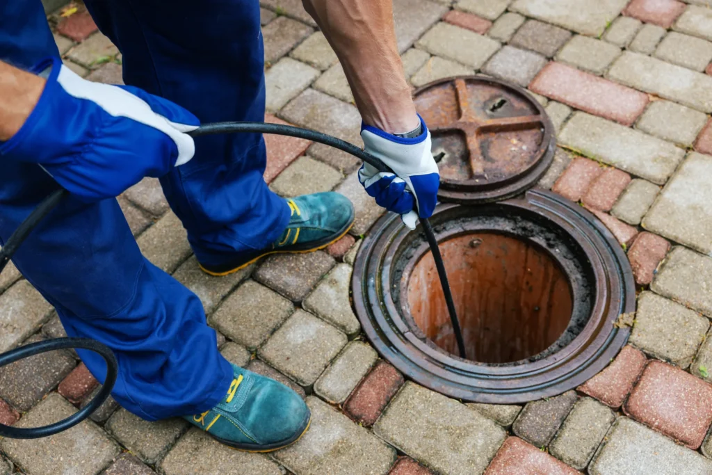 A plumber working for Sewers Service In Topeka, Lawrence, KS